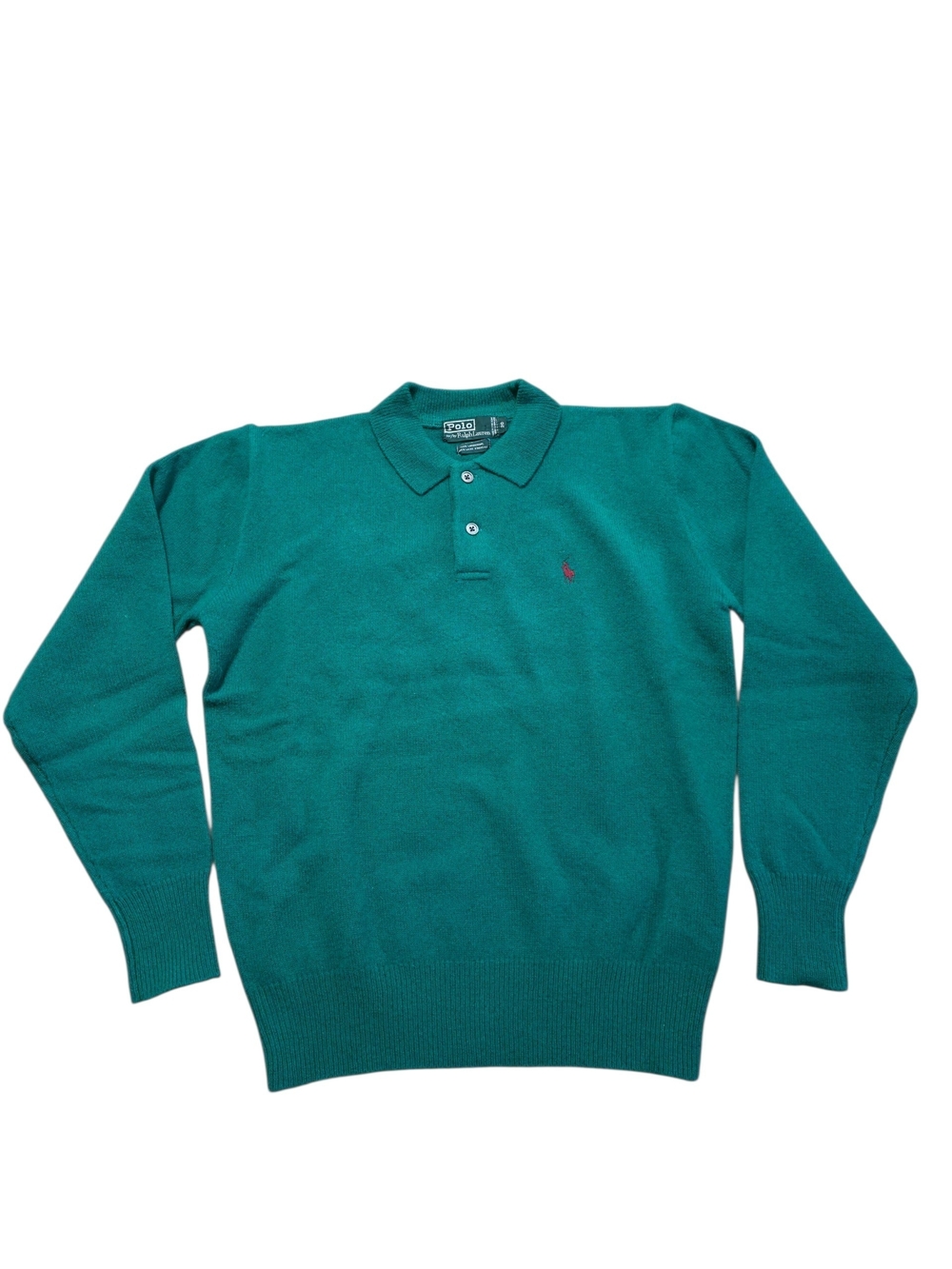 Vintage 80s Polo Ralph Lauren Lambswool Longsleeve Polo